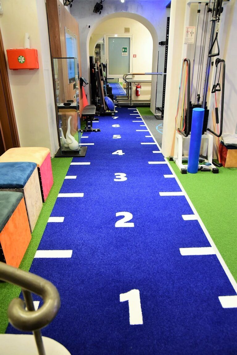 Pista di allenamento numerata nel centro